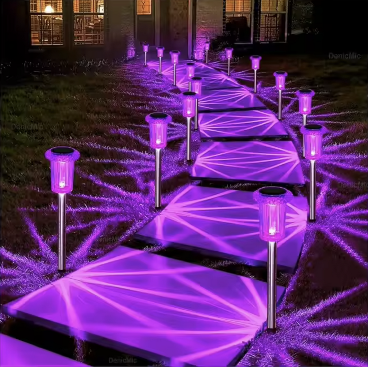 Halloween Solar Pathway Lights Outdoor 10 Pack | IP44 Waterproof LED Pathway Lights & Stake Lights for Yard & Garden