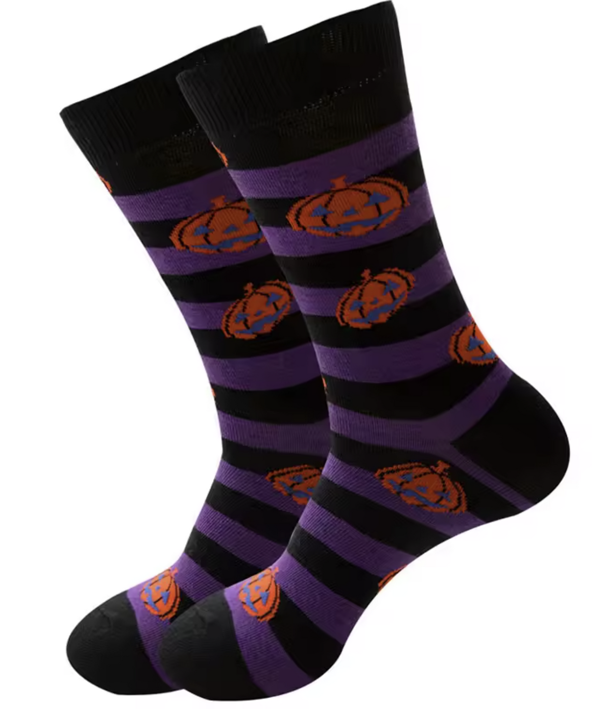20 pair Cute Halloween Pumpkin Crew Socks – Funny Novelty Cotton Tube Socks, Unisex