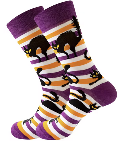 20 pair Cute Halloween Pumpkin Crew Socks – Funny Novelty Cotton Tube Socks, Unisex