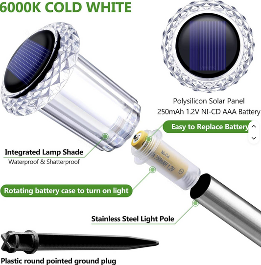 Halloween Solar Pathway Lights Outdoor 10 Pack | IP44 Waterproof LED Pathway Lights & Stake Lights for Yard & Garden
