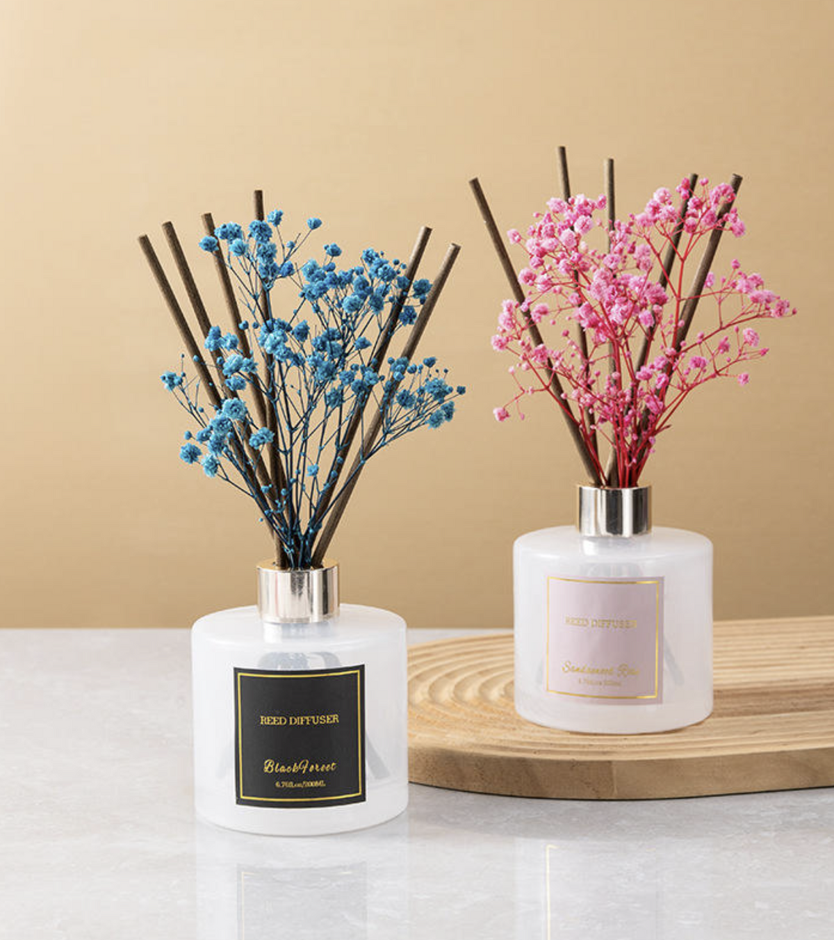 Scented Diffuser with Sticks Home Fragrance Reed Diffuser for Bathroom Shelf Décor